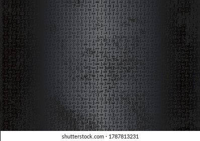 Luxury black metal gradient background with distressed metal plate texture. Vector illustration