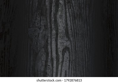 Luxuriöser, schwarzer Farbverlauf-Hintergrund mit bedrücktem Holzparkett. Vektorgrafik