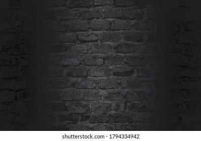 Luxury black metal gradient background with distressed brick wall texture. Vector illustration - Shutterstock ID 1794334942