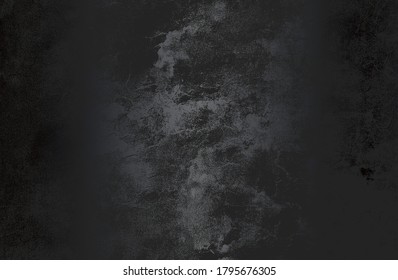 Fondo de gradiente de metal negro de lujo con textura de hormigón craqueado con angustia. Ilustración del vector