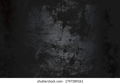 Luxuriöser schwarzer Farbverlauf-Hintergrund mit bedrückter Metallplatte-Textur. Vektorgrafik