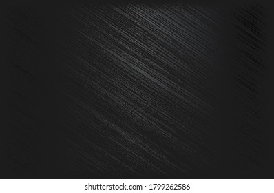 Luxury black metal gradient background with distressed metal plate texture. Vector illustration