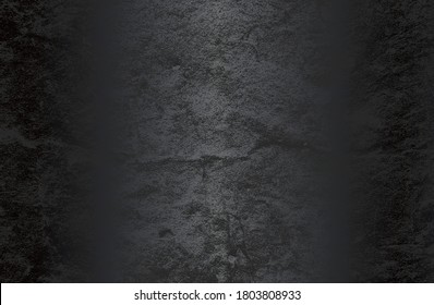 Luxury black metal gradient background with distressed cracked concrete texture. Vector illustration