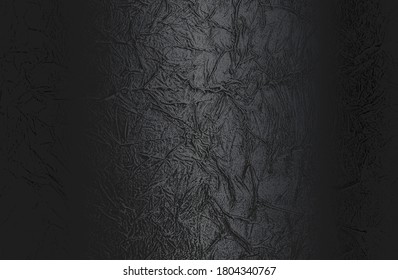 Luxuriöser schwarzer Farbverlauf-Hintergrund mit bedrücktem altes Papier, Pergament, Papyrus-Textur. Vektorgrafik