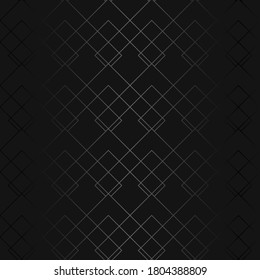Luxury black metal gradient background with geometric seamless pattern, rhombus, rectangles and stripes