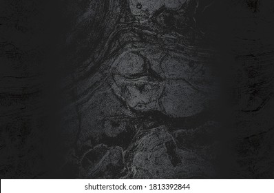 Luxuriöser schwarzer Farbverlauf-Hintergrund mit bedrückter Metallplatte-Textur. Vektorgrafik