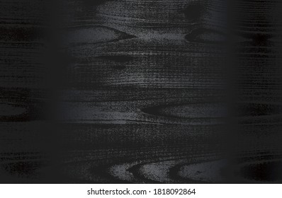 Luxury black metal gradient background with distressed wooden parquet texture. Vector illustration