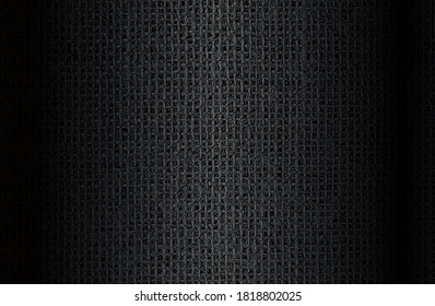 Fondo de gradiente de metal negro de lujo con tela angustiada, textura textil. Ilustración del vector