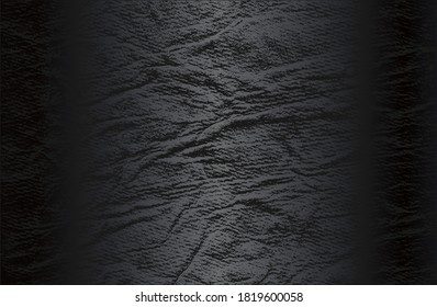 Fondo de gradiente de metal negro de lujo con piel animal genuina, natural angustiada, textura de cuero. Ilustración del vector
