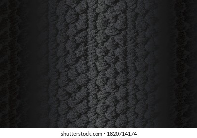 Fondo de gradiente de metal negro de lujo con tejidos de tejido afligido, textil, textura de suéter de punto. Ilustración del vector