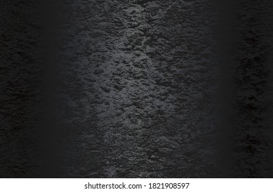 Fondo de gradiente de metal negro de lujo con textura de hormigón craqueado con angustia. Ilustración del vector