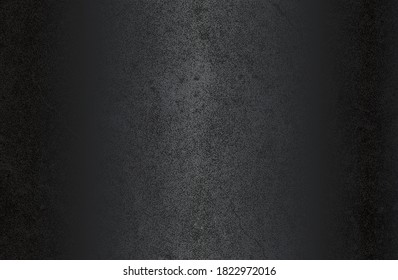 Luxury black metal gradient background with distressed cracked concrete texture. Vector illustration