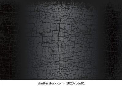 Fondo de gradiente de metal negro de lujo con textura de placa metálica en peligro. Ilustración del vector