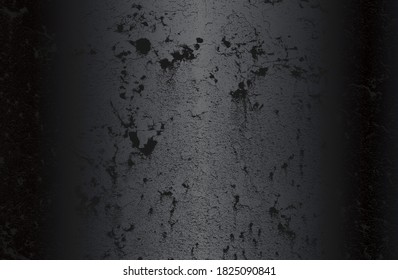 Fondo de gradiente de metal negro de lujo con textura de placa metálica en peligro. Ilustración del vector
