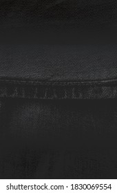 Luxury black metal gradient background with distressed fabric, jeans textile texture. Vector illustration