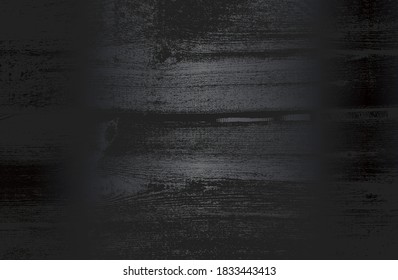 Luxury black metal gradient background with distressed wooden parquet texture. Vector illustration