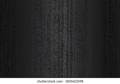 Luxury black metal gradient background with distressed fabric, textile texture. Vector illustration