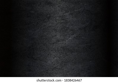Luxury black metal gradient background with distressed metal plate texture. Vector illustration