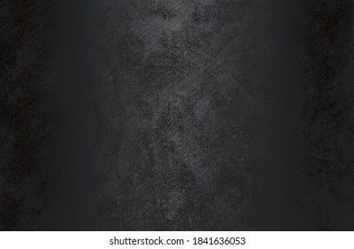 Fondo de gradiente de metal negro de lujo con textura de placa metálica en peligro. Ilustración del vector