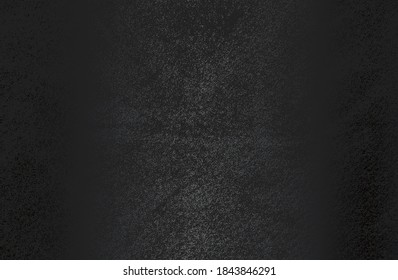 Luxuriöser schwarzer Farbverlauf-Hintergrund mit bedrückter natürlicher, echter Tierhaut, Lederstruktur. Vektorgrafik