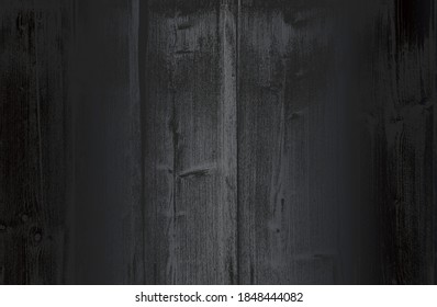 Luxury black metal gradient background with distressed wooden parquet texture. Vector illustration