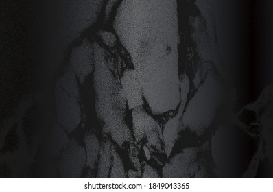 Luxury black metal gradient background with distressed cracked concrete, marble texture. Vector illustration