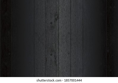 Luxury black metal gradient background with distressed wooden parquet texture. Vector illustration