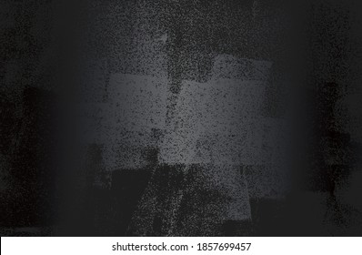 Luxury black metal gradient background with distressed metal plate texture. Vector illustration