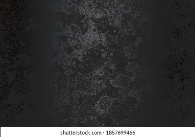 Luxury black metal gradient background with distressed metal plate texture. Vector illustration