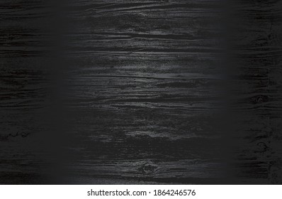 Luxury black metal gradient background with distressed wooden parquet texture. Vector illustration