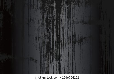 Luxury black metal gradient background with distressed metal plate texture. Vector illustration