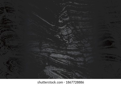Luxury black metal gradient background with distressed cracked concrete, marble texture. Vector illustration