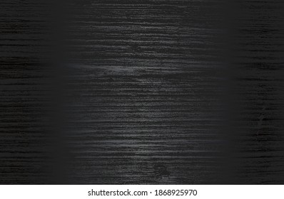 Luxuriöser, schwarzer Farbverlauf-Hintergrund mit bedrücktem Holzparkett. Vektorgrafik