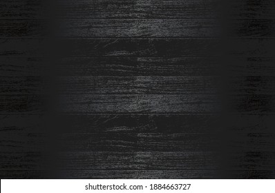 Luxury black metal gradient background with distressed wooden parquet texture. Vector illustration