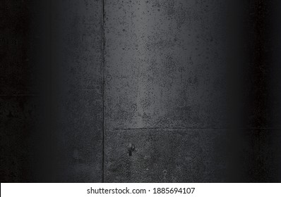 Fondo de gradiente de metal negro de lujo con textura de placa metálica en peligro. Ilustración del vector