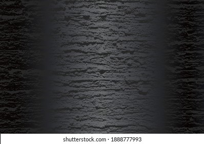 Luxury black metal gradient background with distressed cracked concrete texture. Vector illustration