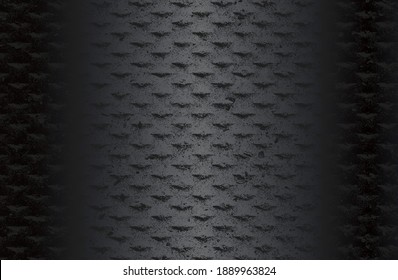 Fondo de gradiente de metal negro de lujo con textura de hormigón craqueado con angustia. Ilustración del vector