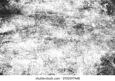 Luxury black metal gradient background with distressed cracked concrete texture. Vector illustration