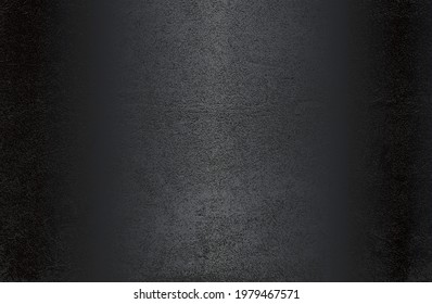 Luxury black metal gradient background with distressed cracked concrete texture. Vector illustration