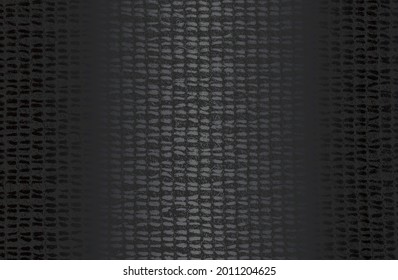 Fondo de gradiente de metal negro de lujo con tejidos de tejido afligido, textil, textura de suéter de punto. Ilustración del vector