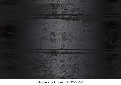 Fondo de gradiente de metal negro de lujo con textura de placa metálica en peligro. Ilustración del vector