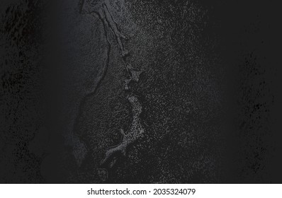 Fondo de gradiente de metal negro de lujo con textura de placa metálica en peligro. Ilustración del vector