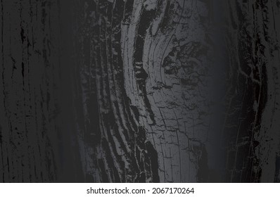 Luxury black metal gradient background and distressed wooden parquet texture  Vector illustration