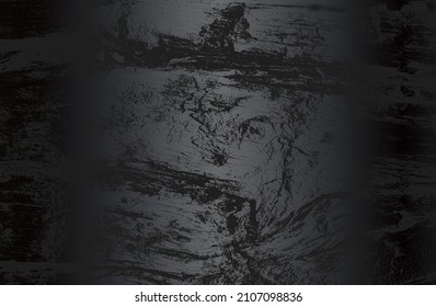 Luxury black metal gradient background with distressed wooden parquet texture. Vector illustration