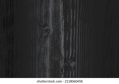 Luxury black metal gradient background with distressed wooden parquet texture. Vector illustration