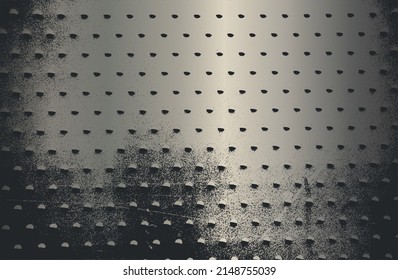 Fondo de gradiente de metal negro de lujo con textura de placa metálica en peligro. Ilustración del vector