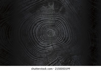 Luxury black metal gradient background with distressed wooden parquet texture. Vector illustration