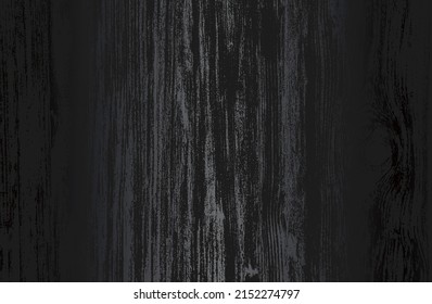 Luxury black metal gradient background with distressed wooden parquet texture. Vector illustration