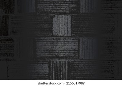 Luxury black metal gradient background with distressed mosaic, tile, paving stones texture. Vector illustration