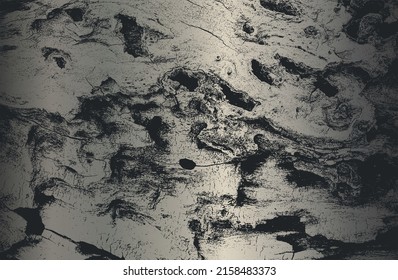 Luxury black metal gradient background with distressed cracked concrete texture. Vector illustration
